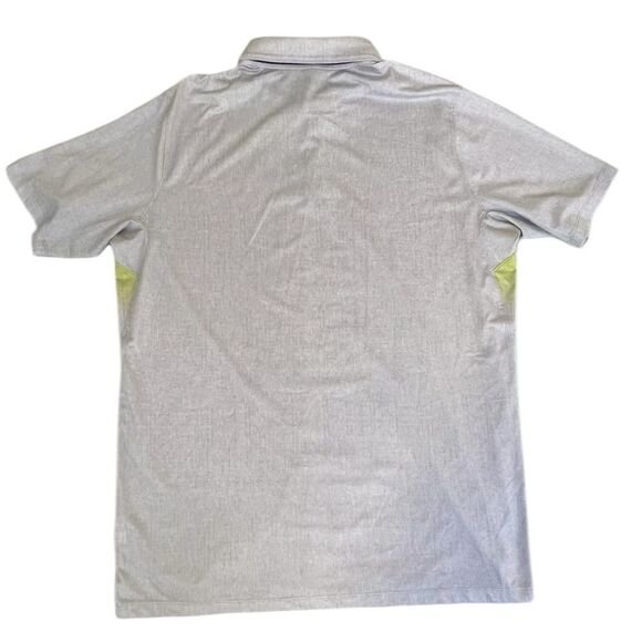 Men’s NIKE Dri-Fit Yellow Gray Stripe Polo Size XL - Picture 7 of 10